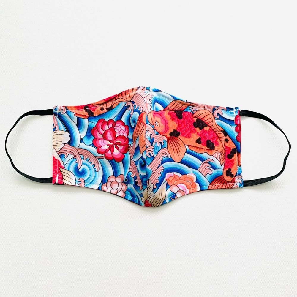 NEW Handmade Koi Fish Print Face Mask